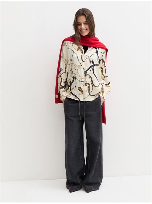 Camicia in twill di viscosa